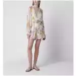 ZIMMERMANN Cream short jumpsuit with floral pattern