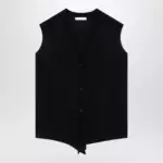 The Row Black wool Waistcoat cardigan