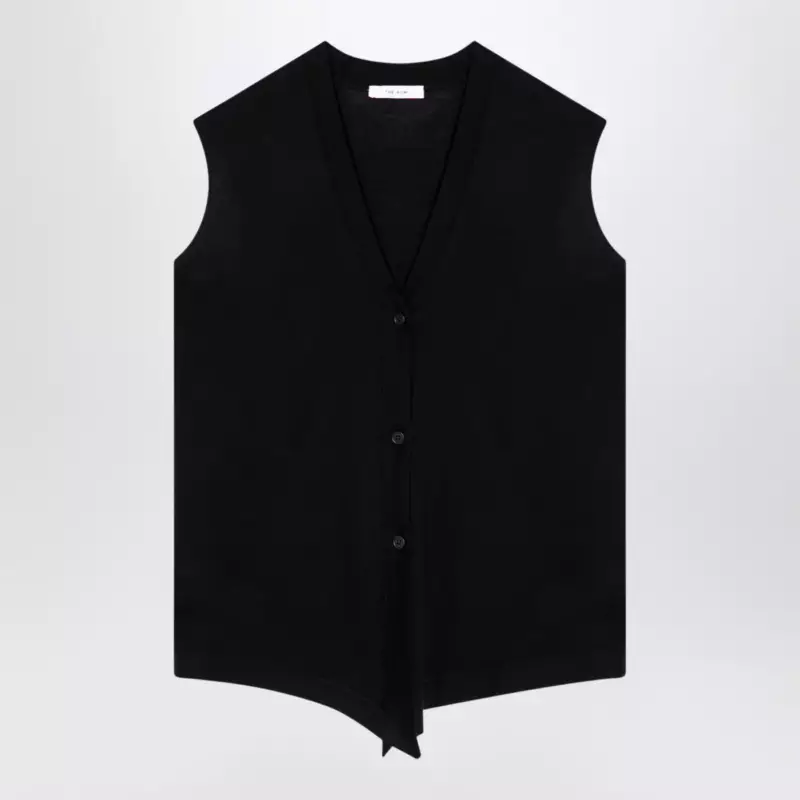 The Row Black wool Waistcoat cardigan