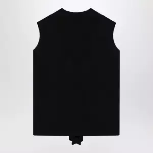 The Row Black wool Waistcoat cardigan