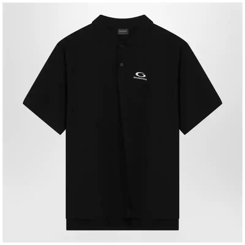 Balenciaga Black Laurel Classic regular polo shirt