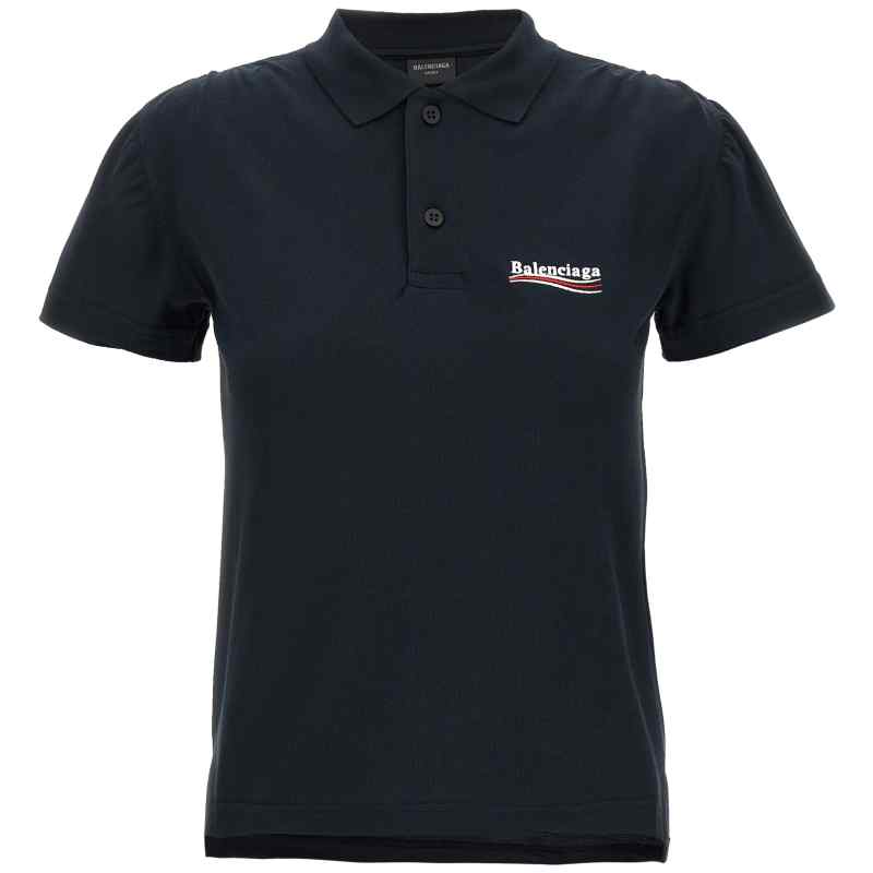 Balenciaga Logo Embroidery Polo Shirt