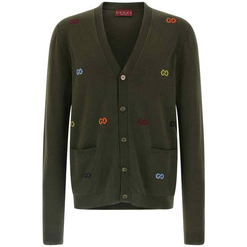 Gucci Gg Intarsia Cardigan