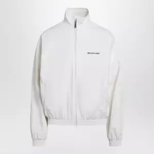 Balenciaga Women's Back track jacket in white technical polyester