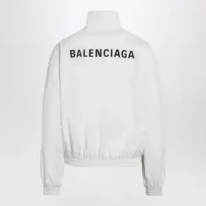 Balenciaga Women's Back track jacket in white technical polyester