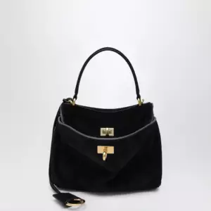 Balenciaga Rodeo Mini handbag in calf suede, black