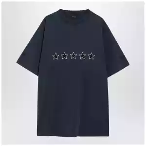 Balenciaga Washed navy blue oversized T-shirt