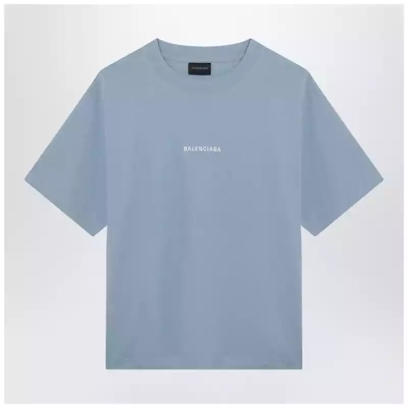 Light blue Balenciaga Back Medium Fit T-shirt