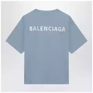 Light blue Balenciaga Back Medium Fit T-shirt