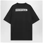 Balenciaga Black washed Masking Tape T-shirt with medium fit
