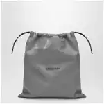 Balenciaga La Pochette dust bag shopper in Arena lambskin grey