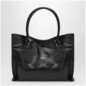 Balenciaga Le City small lambskin leather tote bag in black
