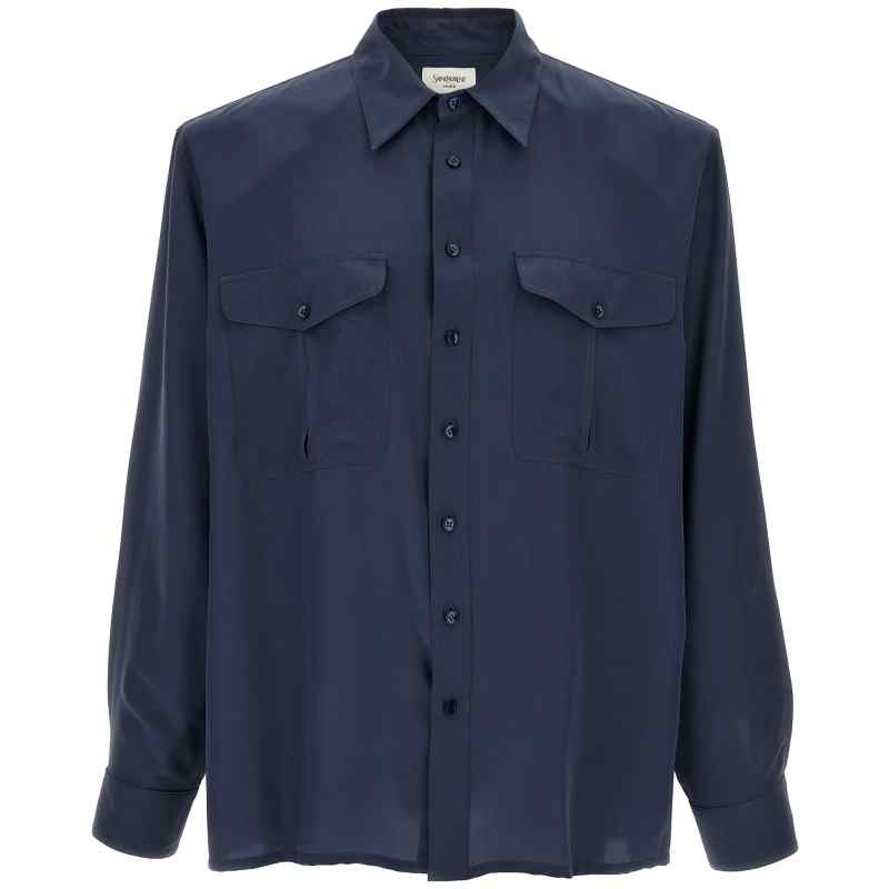 Saint Laurent Viscose And Silk Shirt