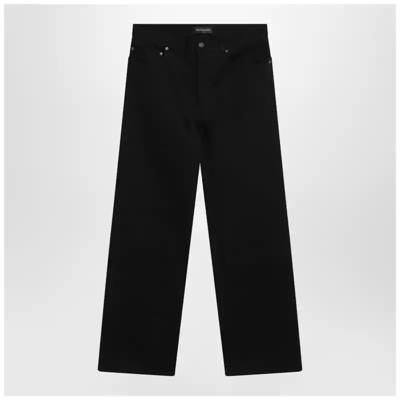 Balenciaga Black cotton denim trousers