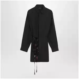 Balenciaga Short dress with floral waist belt