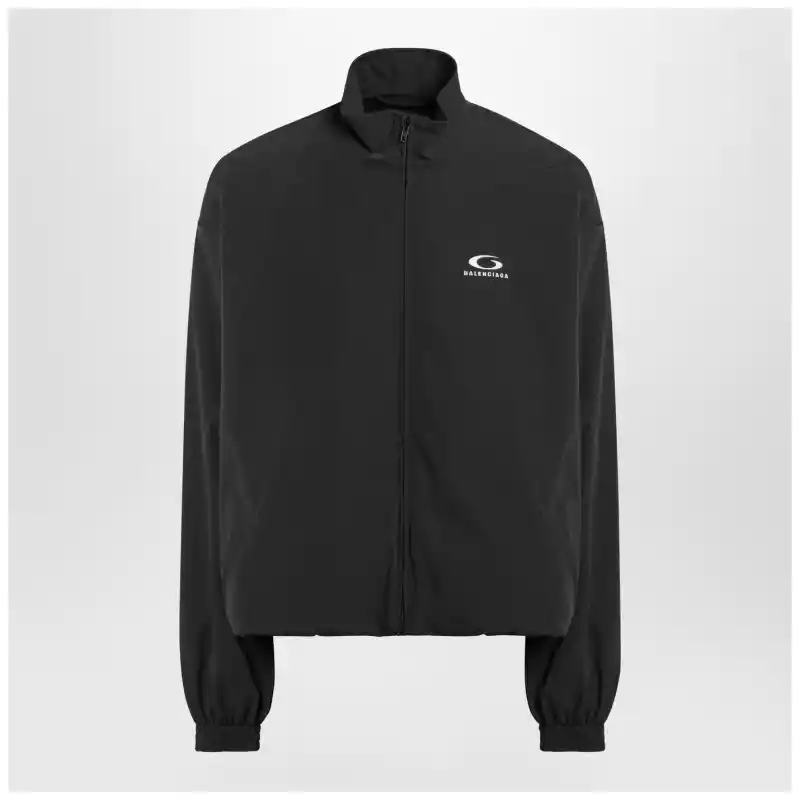 Balenciaga Black washed Loop Sports Icon zip jacket
