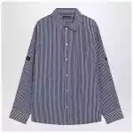 Balenciaga Oversize navy blue and white striped shirt
