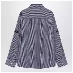 Balenciaga Oversize navy blue and white striped shirt