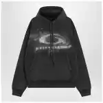 Balenciaga Black faded Crayon Loop oversize hoodie