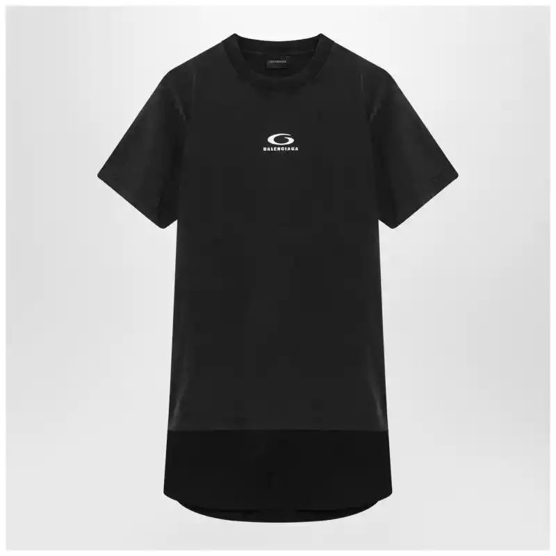 Balenciaga Black washed Loop Sports Icon mini dress