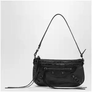 Balenciaga Le City black Arena lambskin pouch