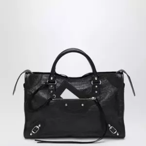 Balenciaga Le City Medium bag in Arena lambskin leather black
