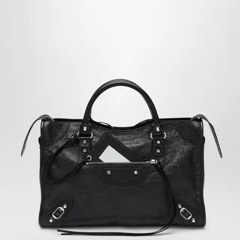 Balenciaga Le City Medium bag in Arena lambskin leather black