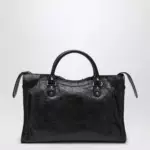 Balenciaga Le City Medium bag in Arena lambskin leather black