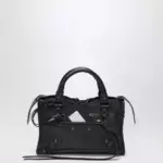 Balenciaga Le City Mini handbag in Arena lambskin black