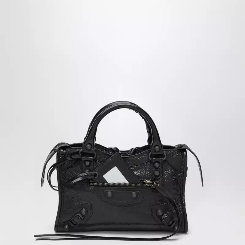 Balenciaga Le City Mini handbag in Arena lambskin black