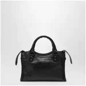 Balenciaga Le City Mini handbag in Arena lambskin black