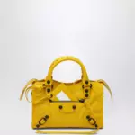 Balenciaga Le City Mini handbag in Arena lambskin yellow