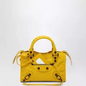 Balenciaga Le City Mini handbag in Arena lambskin yellow