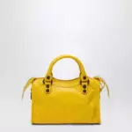 Balenciaga Le City Mini handbag in Arena lambskin yellow
