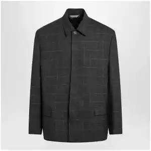 Balenciaga Grey check wool jacket