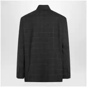 Balenciaga Grey check wool jacket