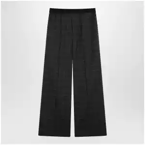 Balenciaga Dark grey tartan trousers