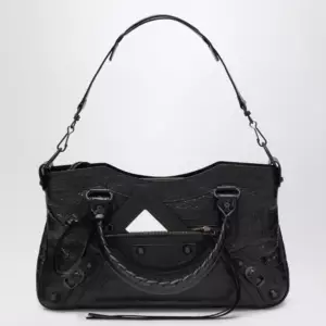 Balenciaga Le City First lambskin leather handbag in black
