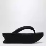Balenciaga Gaeta thong sandals in satin, black