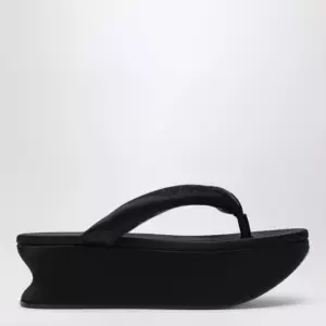 Balenciaga Gaeta thong sandals in satin, black