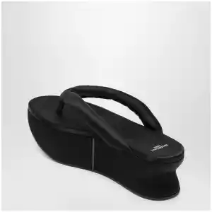 Balenciaga Gaeta thong sandals in satin, black