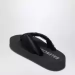 Balenciaga Jet Lag thong sandals in black satin