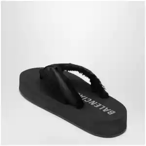 Balenciaga Jet Lag thong sandals in black satin