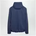 Balenciaga Washed-effect technical satin track jacket in navy