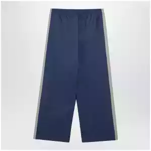 Balenciaga Washed technical satin track pants in marine blue