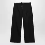 Balenciaga Black cotton twill chino trousers