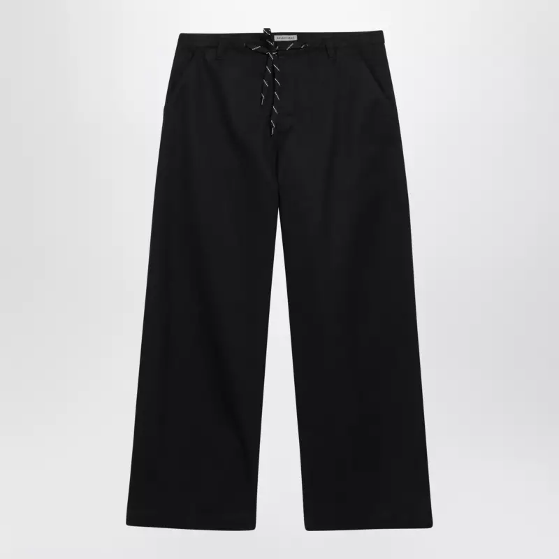 Balenciaga Black cotton twill chino trousers