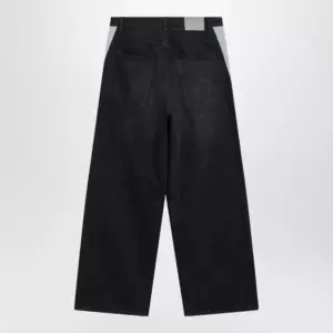 Balenciaga Denim trousers with dark brown and black trims