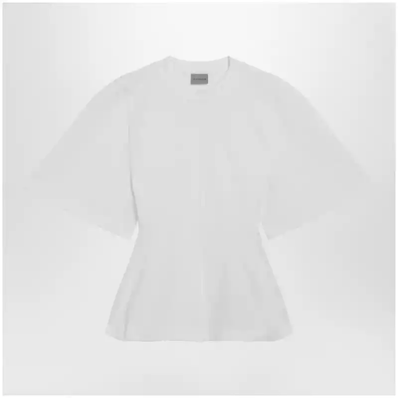 Balenciaga Shaped T-shirt in heavy cotton jersey in white