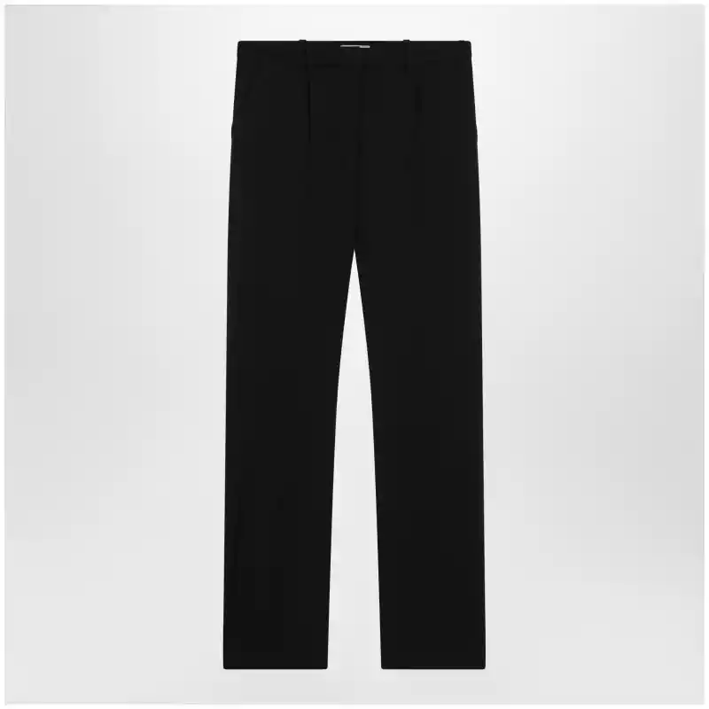 Balenciaga Slim tailored trousers in stretch wool twill, black